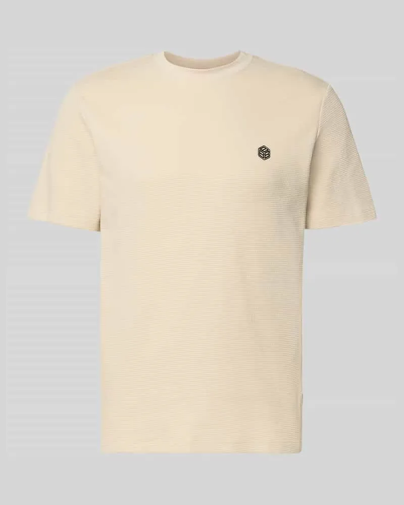 Blend T-Shirt mit Label-Detail Modell 'FILLIP Sand