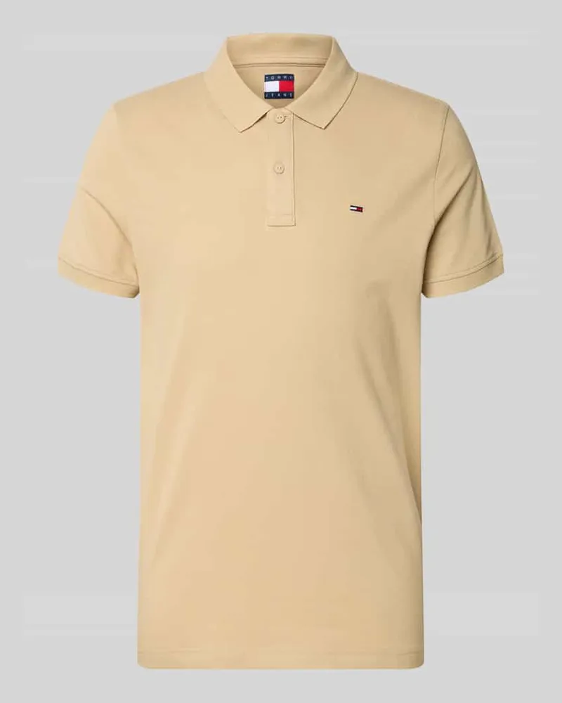 Tommy Hilfiger Regular Fit Poloshirt Modell 'TJM SLIM PLACKET POLO EXT Beige