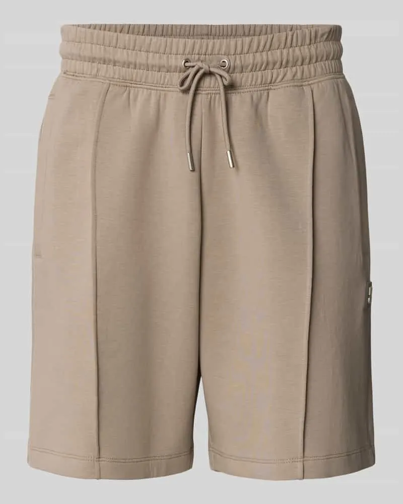 HUGO BOSS Regular Fit Sweatshorts aus Baumwoll-Mix Modell 'DIMACSHORT Hellbraun