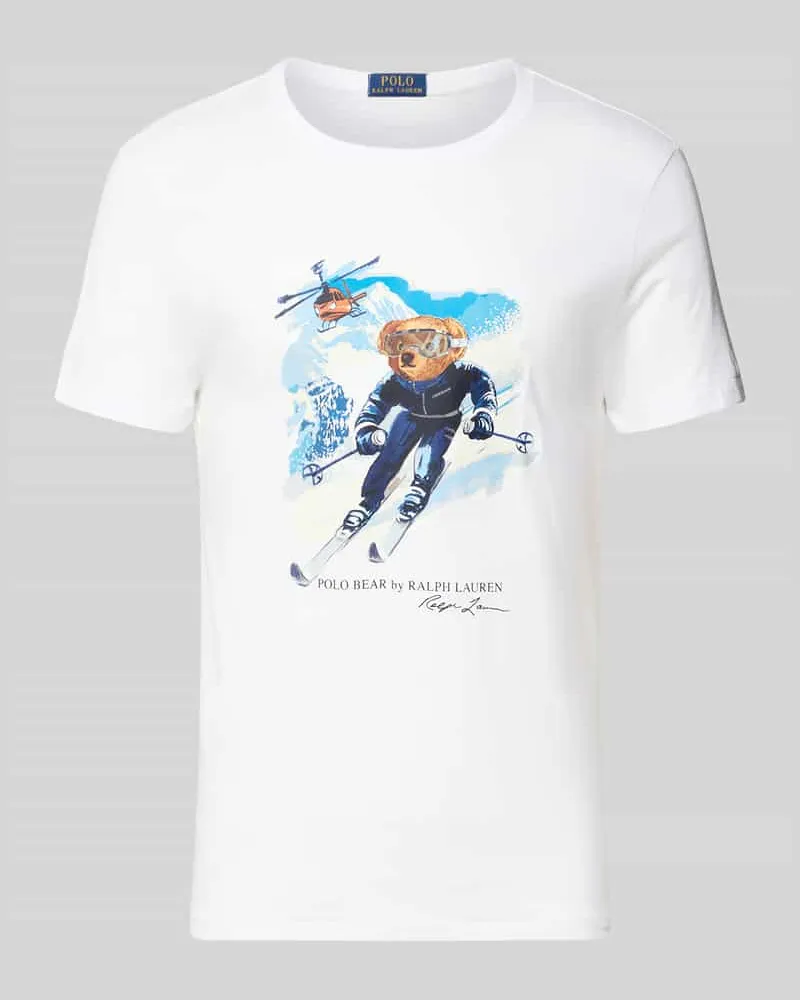 Ralph Lauren T-Shirt mit Label-Print Weiss