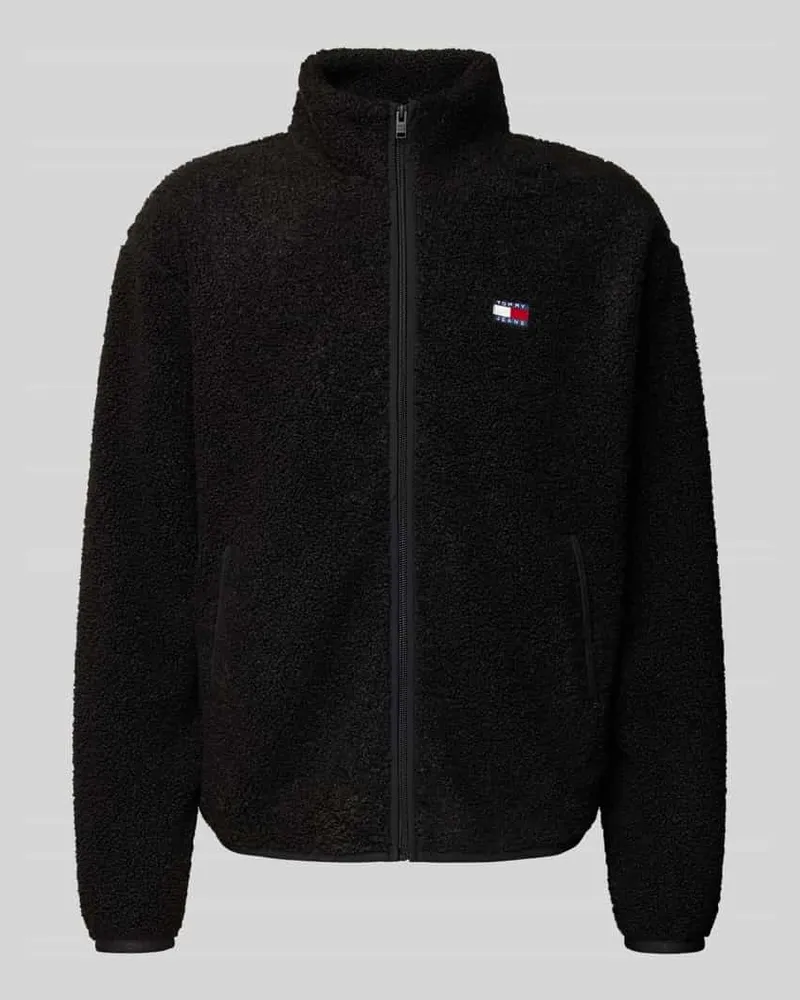 Tommy Hilfiger Relaxed Fit Fleecejacke in Teddyfleece-Optik Black