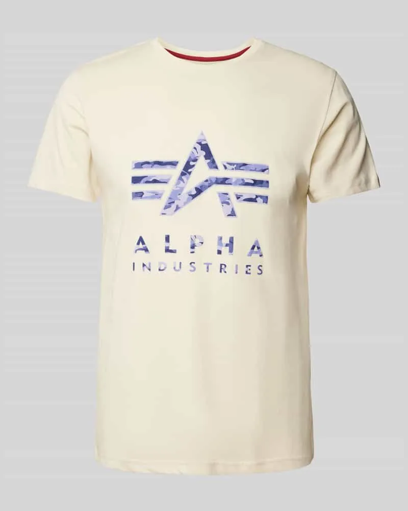 Alpha Industries T-Shirt mit Label-Print 