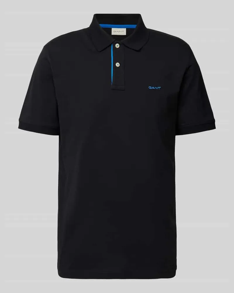 Gant Regular Fit Poloshirt mit Label-Stitching Black