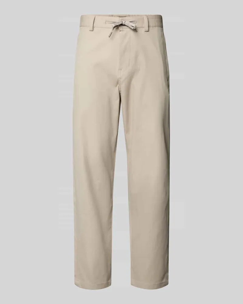 HUGO BOSS Tapered Chino mit Kordelzug Modell 'CHINO ST-P Beige
