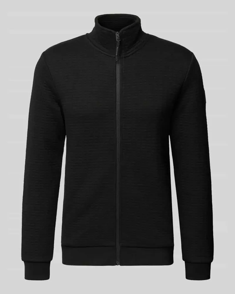 Tom Tailor Loose Fit Sweatjacke aus Baumwoll-Mix Black