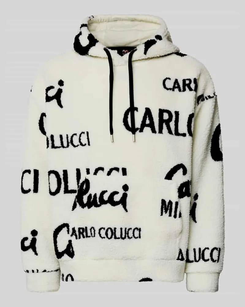 Carlo Colucci Oversized Hoodie mit Känguru-Tasche Offwhite