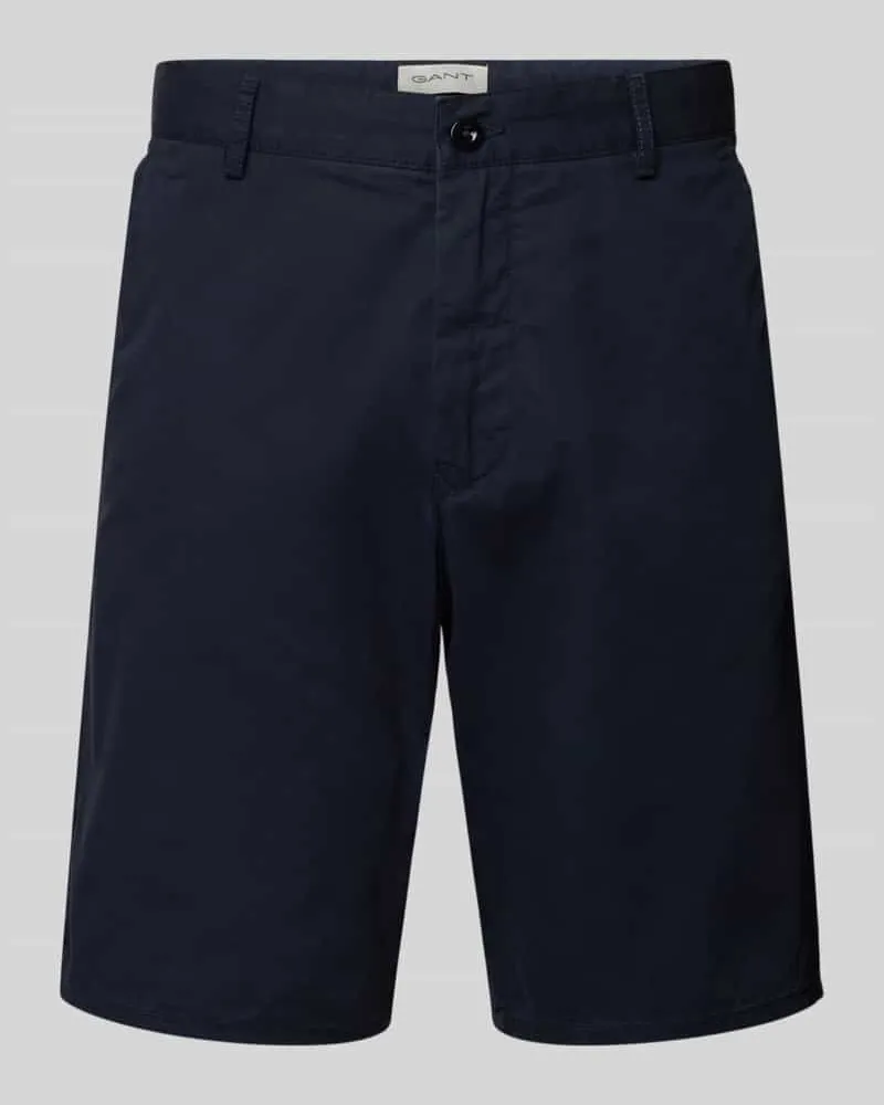 Gant Relaxed Fit Shorts mit Gürtelfalten Marine