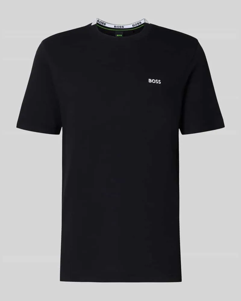 HUGO BOSS Regular Fit T-Shirt aus Baumwoll-Piqué Modell 'TS_PIQUE Black