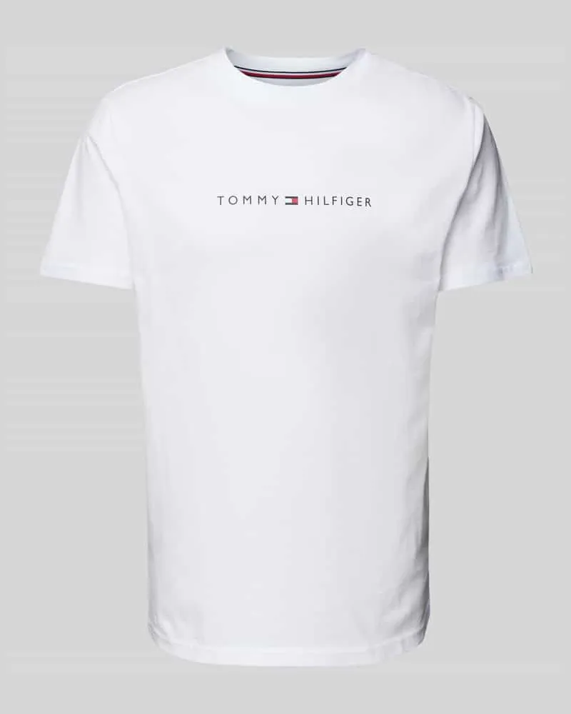 Tommy Hilfiger T-Shirt mit Label-Print Weiss