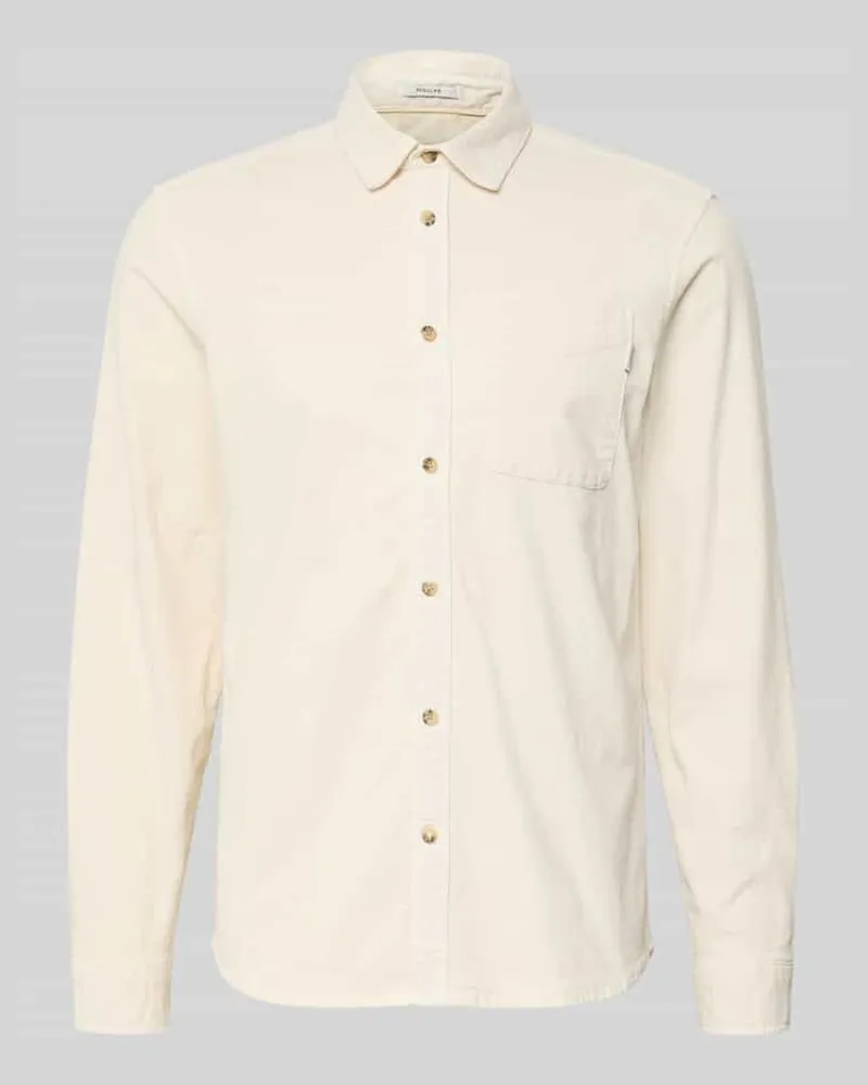 Pepe Jeans Regular Fit Freizeithemd aus Baumwoll-Mix Modell 'CLAYTON Offwhite
