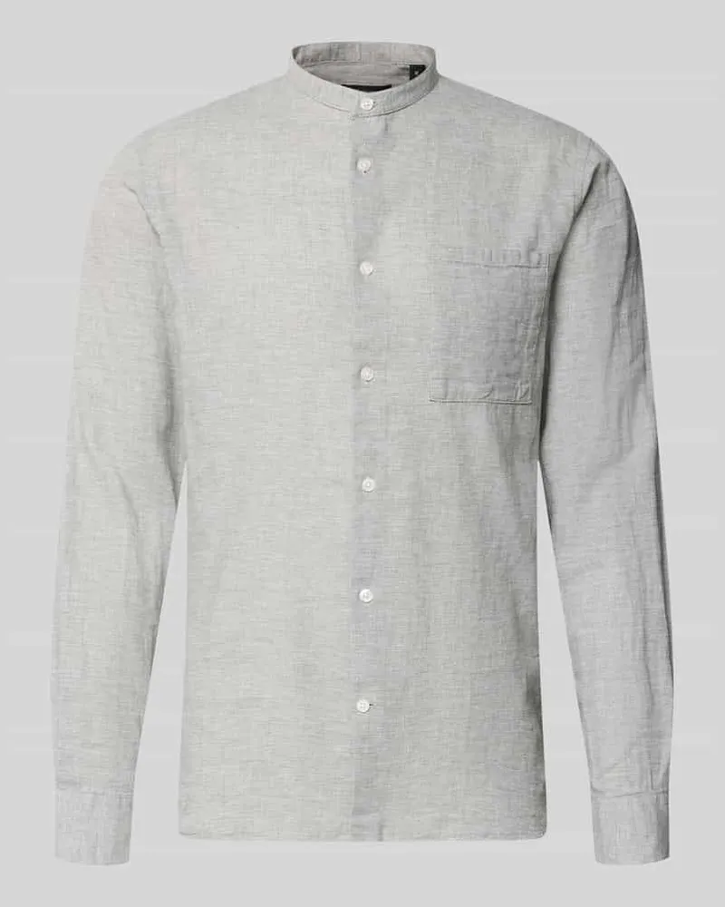 Matinique Regular Fit Leinenhemd mit Brusttasche Modell 'Atrostol Dunkelgruen