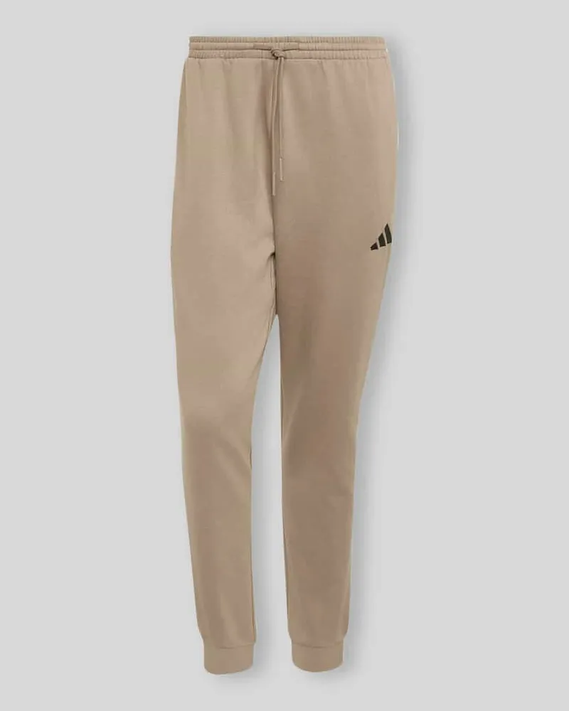 adidas Regular Fit Sweathose aus Baumwoll-Mix Khaki
