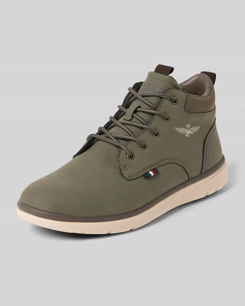 Aeronautica Militare Sneaker mit profilierter EVA-Sohle Oliv