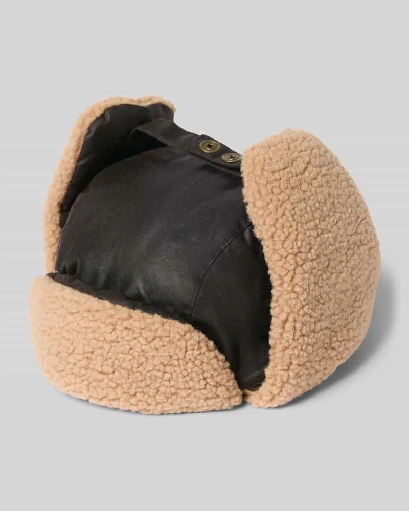 Barbour Mütze mit Ohrenklappen Modell 'MORAR WAX TRAPPER Mittelbraun