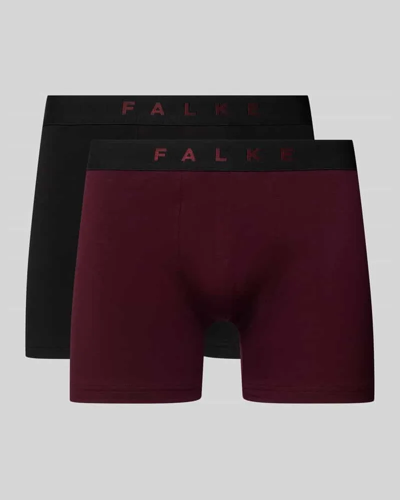 Falke Trunks mit elastischem Logo-Bund im 2er-Pack Dunkelrot