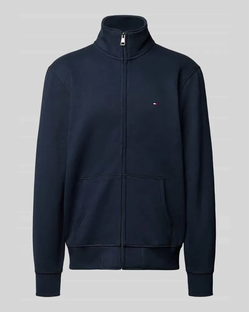 Tommy Hilfiger Regular Fit Sweatjacke aus Baumwoll-Mix Marine