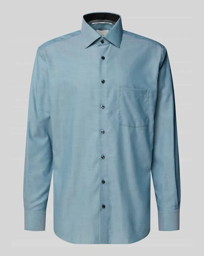 Eterna Regular Fit Businesshemd aus Baumwolle mit Kentkragen Gruen