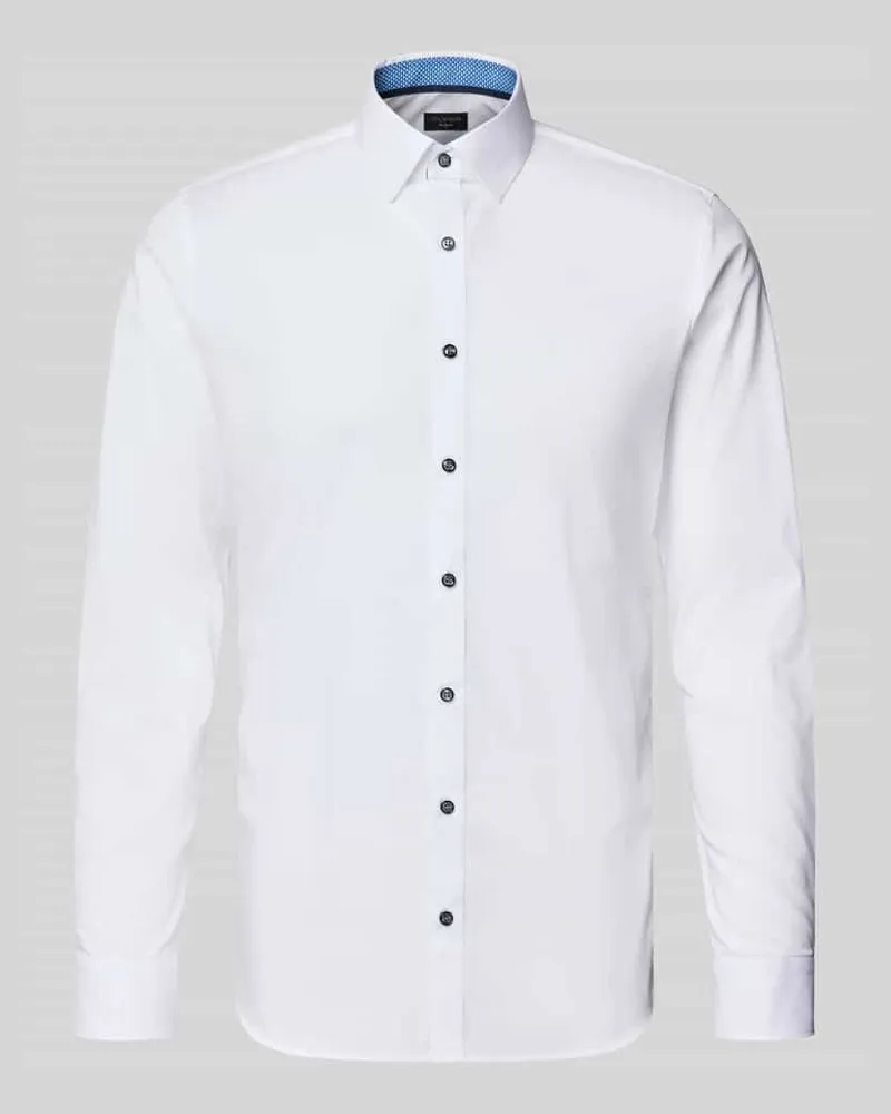 Olymp Super Slim Fit Business-Hemd Modell 'Urban Kent Weiss