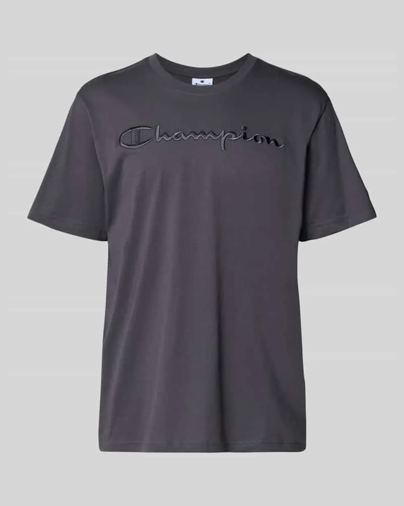 Champion T-Shirt mit Label-Stitching Modell 'ICONS Anthrazit