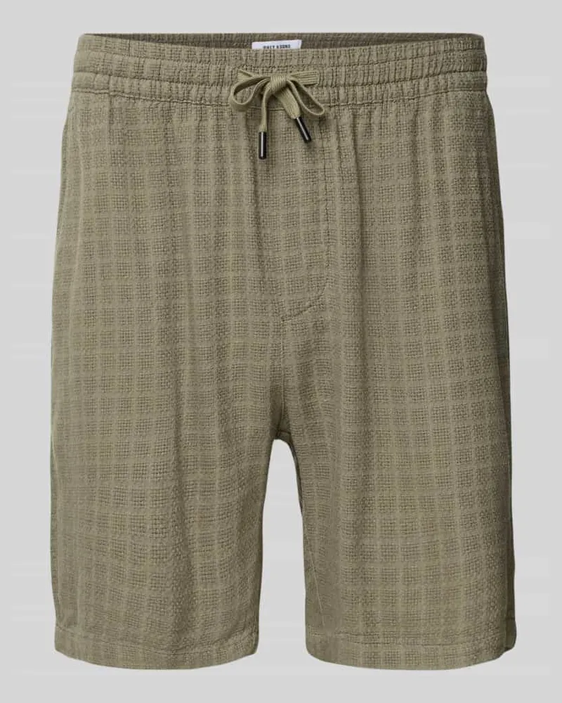 Only & Sons Loose Fit Shorts aus Viskose-Mix mit Leinen-Anteil Modell 'TEL 