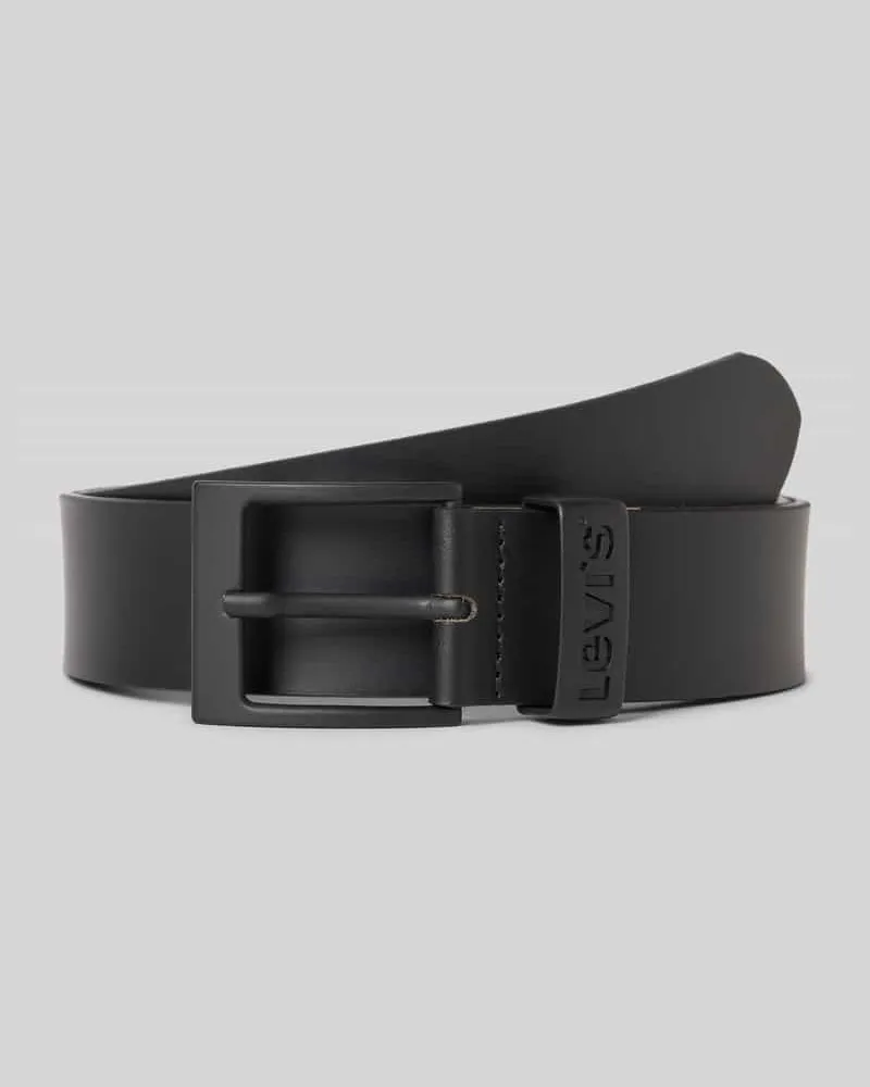 Levi's Ledergürtel aus mit Logo-Applikation Modell 'Ashland Black