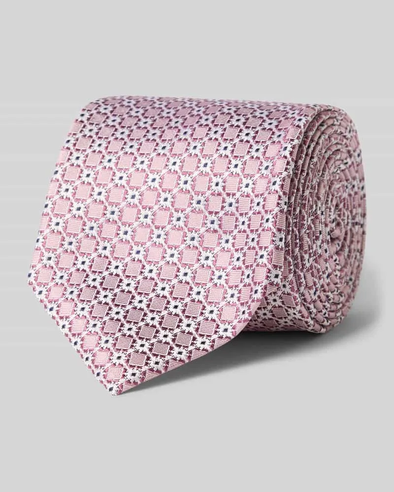 Monti Krawatte aus Seide im Allover-Look (7 cm Rose