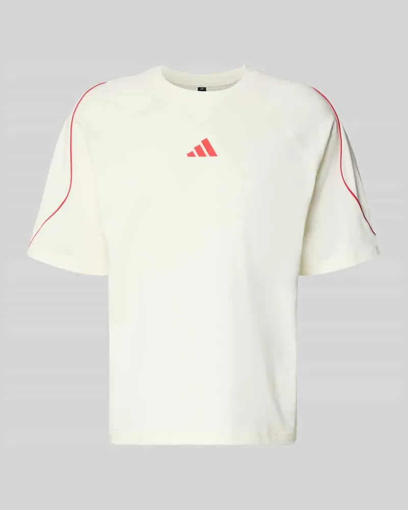 adidas T-Shirt mit Label-Print Offwhite