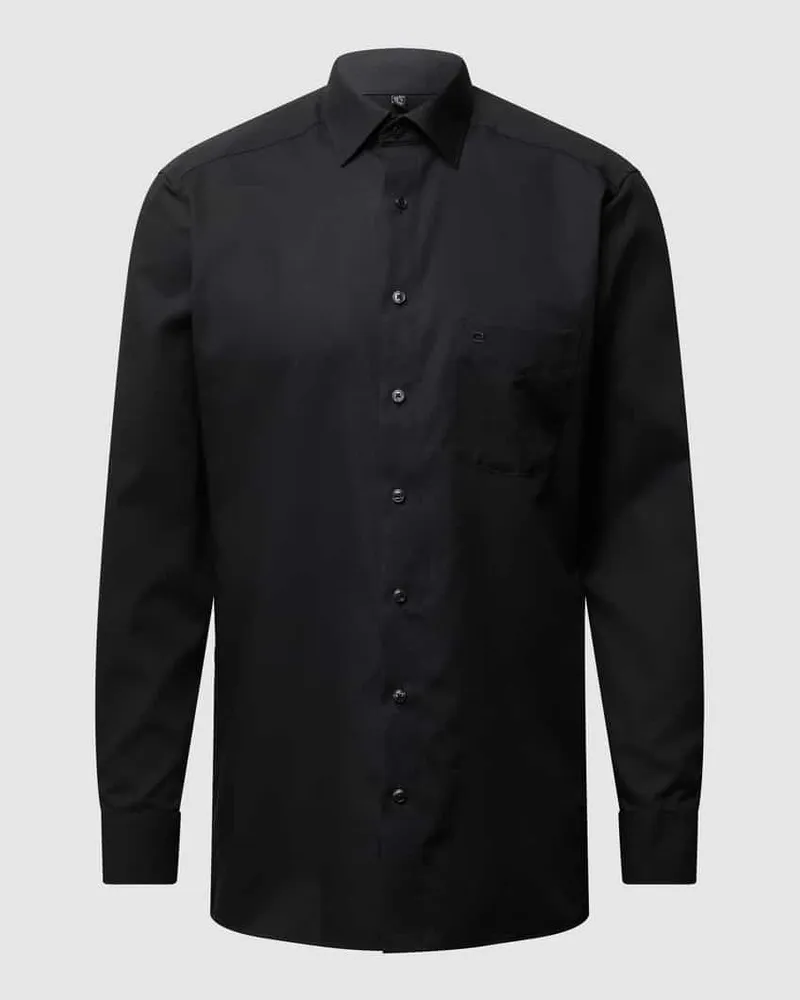 Olymp Regular Fit Freizeithemd mit Logo-Stitching Modell 'New 