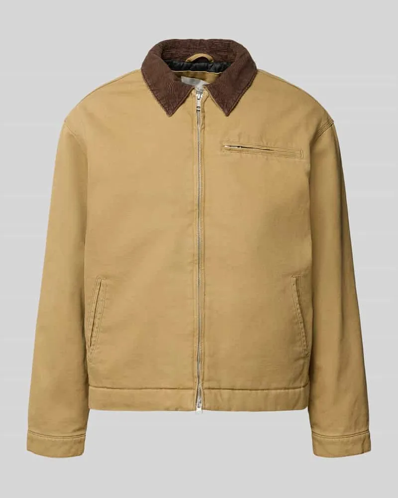 Jack & Jones Jacke mit Eingrifftaschen Modell 'CHAMBERI Mittelbraun