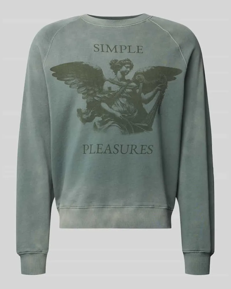 Deus Ex Machina Sweatshirt mit Motiv-Print und Rundhalsausschnitt Dunkelgruen