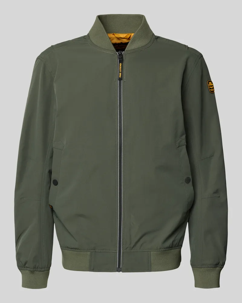 PME Legend Bomberjacke mit Reißverschluss und Eingrifftaschen Oliv