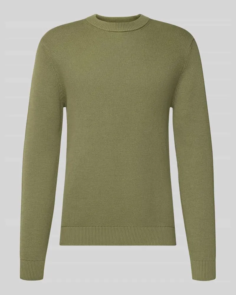 Selected Homme Regular Fit Pullover aus reiner Bio-Baumwolle Modell 'DANE Oliv