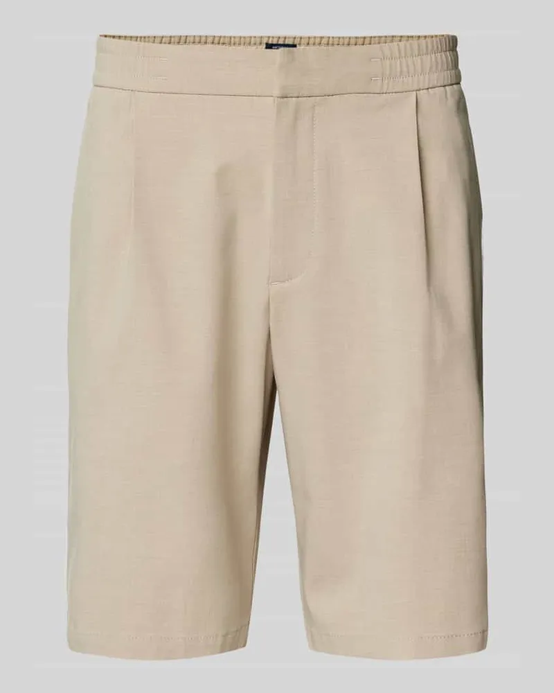 McNeal Regular Fit Bermudas mit Hakenverschluss Ecru