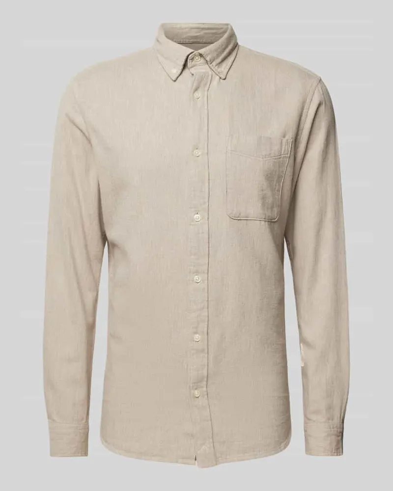 Jack & Jones Freizeithemd mit Button-Down-Kragen Modell 'BROOK 