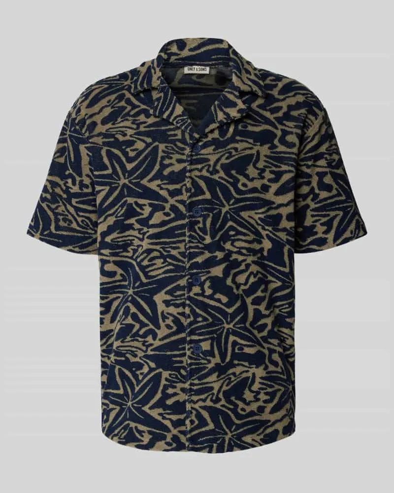 Only & Sons Relaxed Fit Freizeithemd aus Frottee 'SEARL 