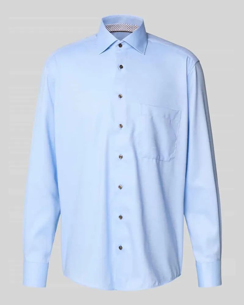 Eterna Comfort Fit Business-Hemd mit Kentkragen Bleu