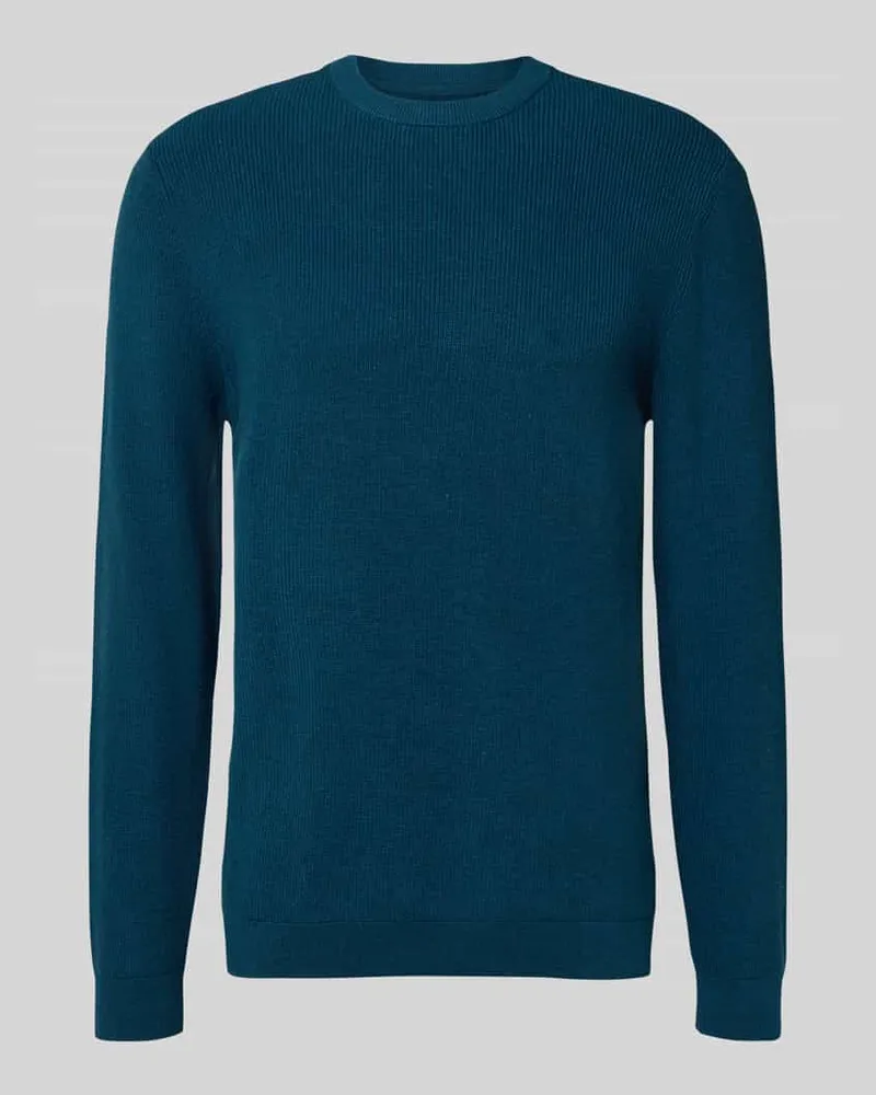 McNeal Strickpullover mit gerippten Abschlüssen Petrol