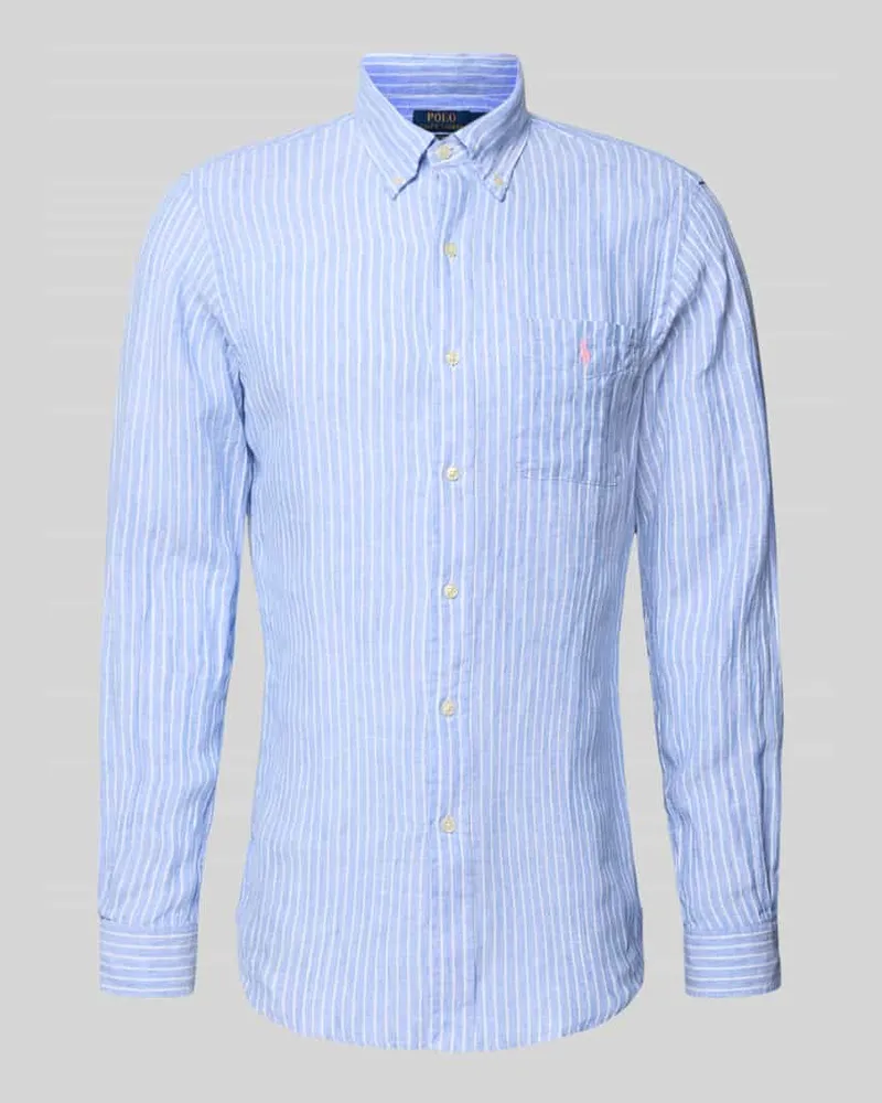 Ralph Lauren Regular Fit Freizeithemd aus reinem Leinen Marine