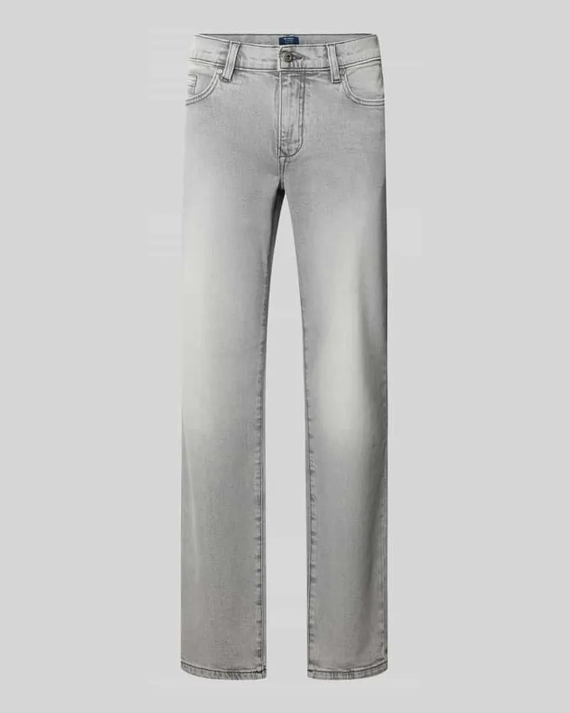 McNeal Regular Fit Jeans im Used-Look Hellgrau