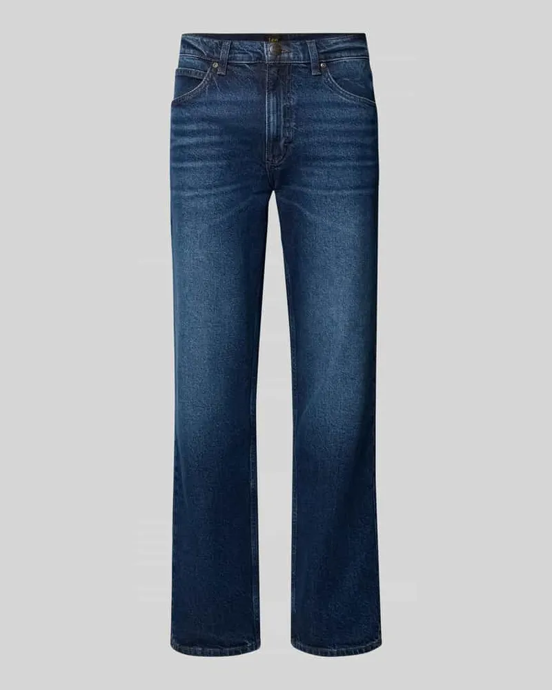 Lee Regular Straight Fit Jeans mit Used-Waschung Jeansblau