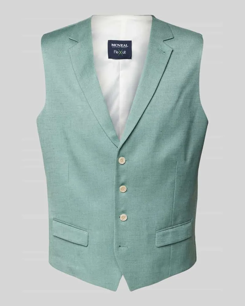 McNeal Slim Fit Weste mit Leinen-Anteil 
