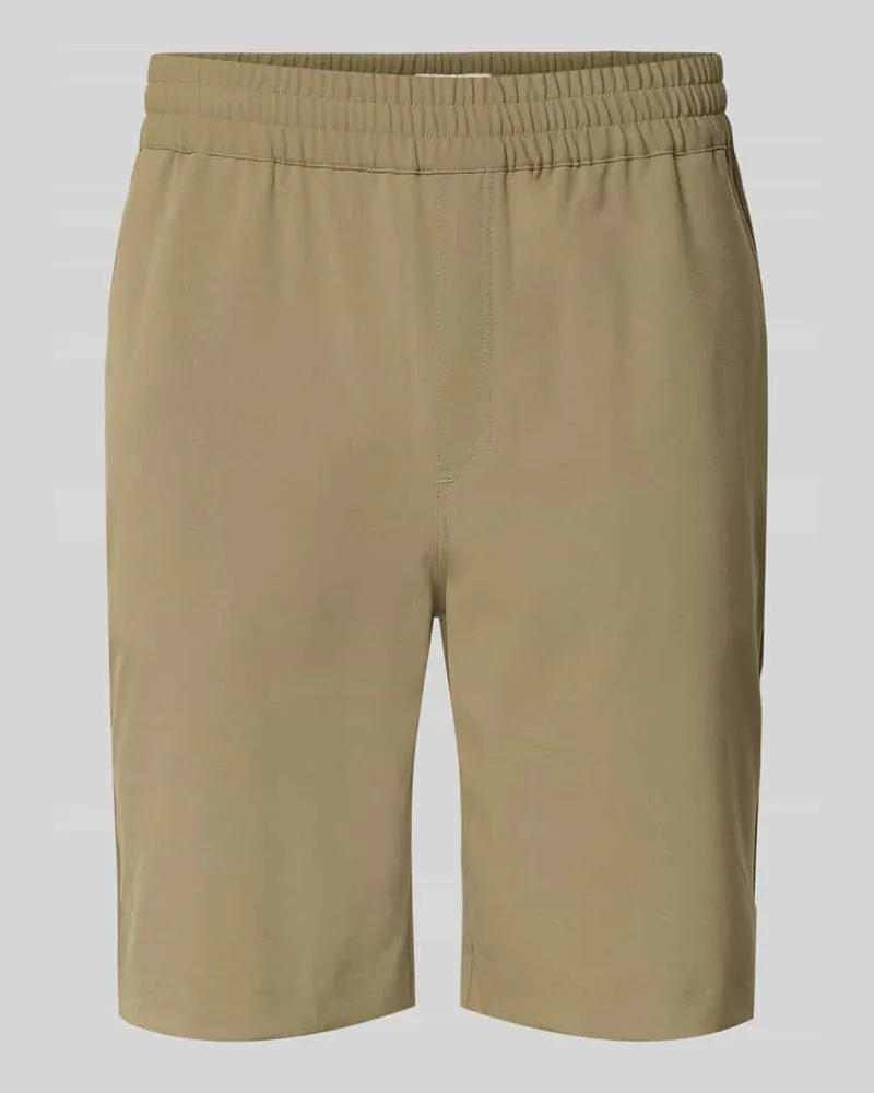 Casual Friday Shorts mit elastischem Bund Modell 'Samos Khaki