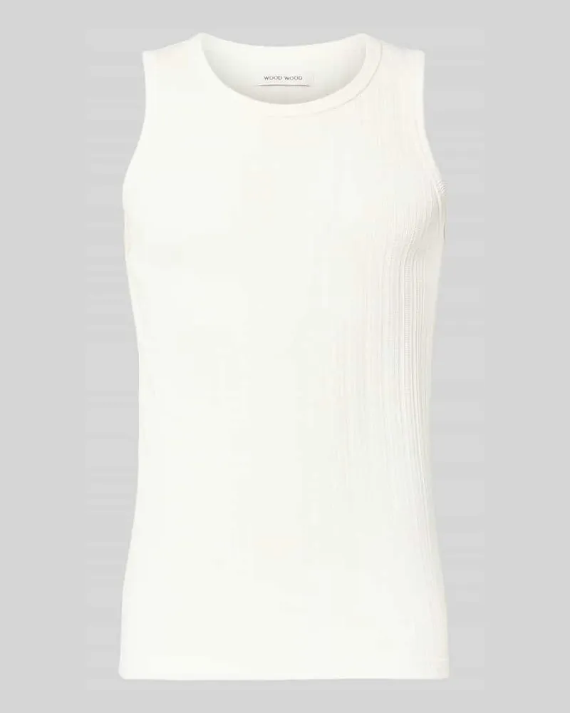 Wood Wood Tanktop mit Rundhalsausschnitt Weiss