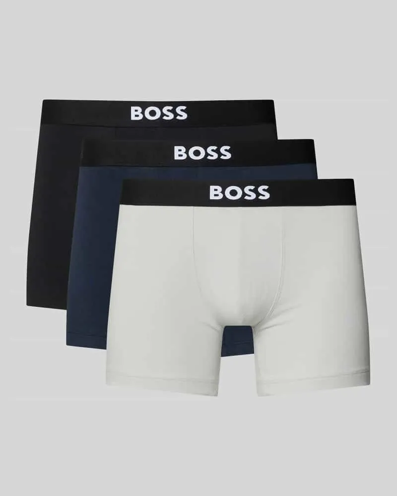 HUGO BOSS Boxer Brief aus Baumwoll-Mix im 3er-Pack Mittelgrau