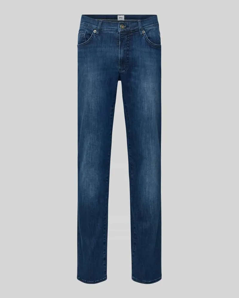 Brax Straight Fit Jeans mit 5-Pocket-Design Modell 'Chuck Blau