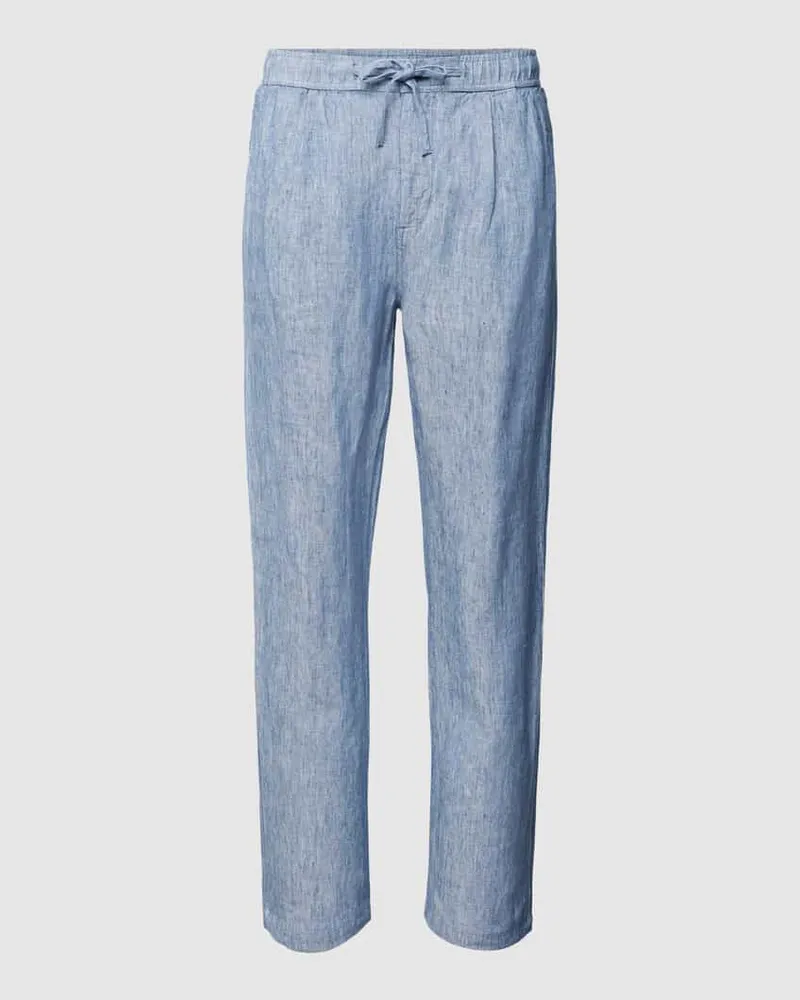 Knowledge Cotton Apparel Hose mit elastischem Bund Rauchblau