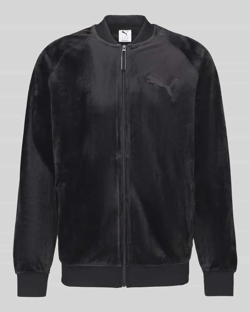 Puma Sweatjacke mit großem Rückenlogo Black