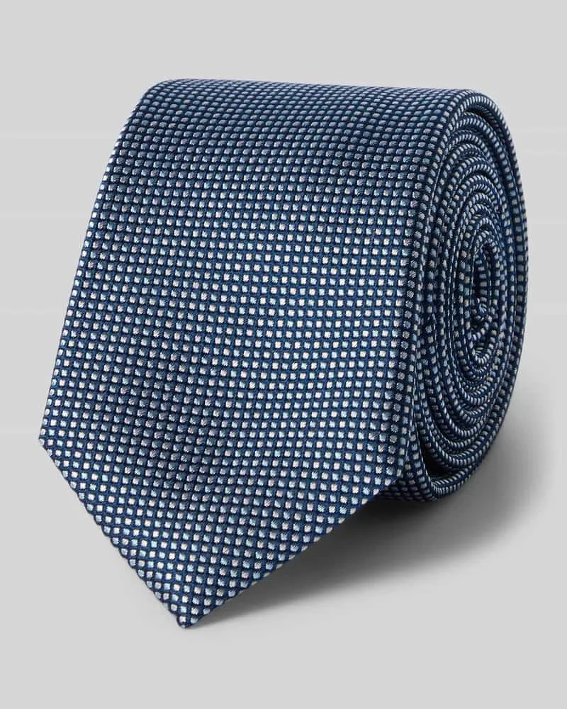 cinque Seidenkrawatte im Allover-Look Modell 'Salvo' (6 cm Dunkelblau