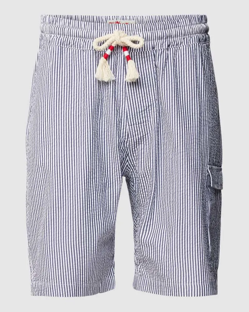MC2 Saint Barth Bermudas mit Streifenmuster Modell 'MARSEILLE Blau
