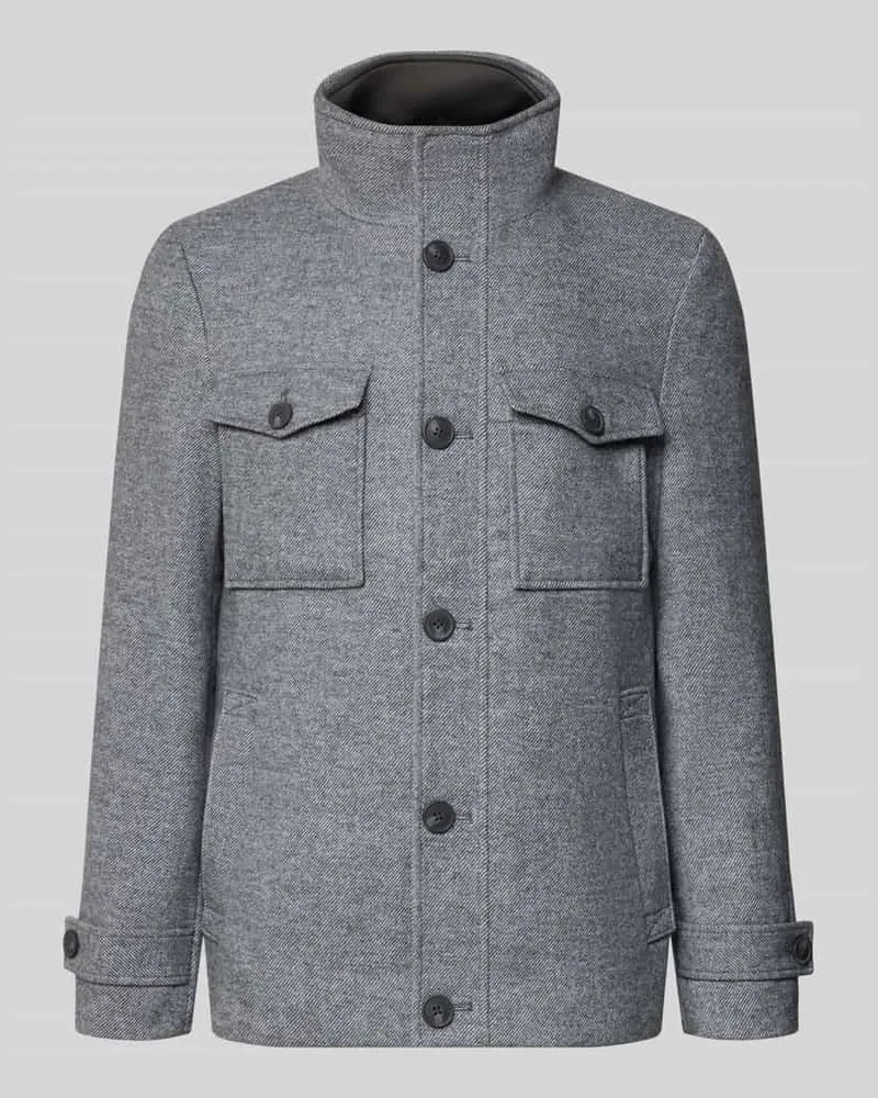 Christian Berg Jacke im 2-in-1-Look Mittelgrau